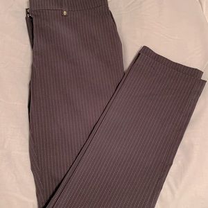 Women’s dress slacks - grey with white pinstripe